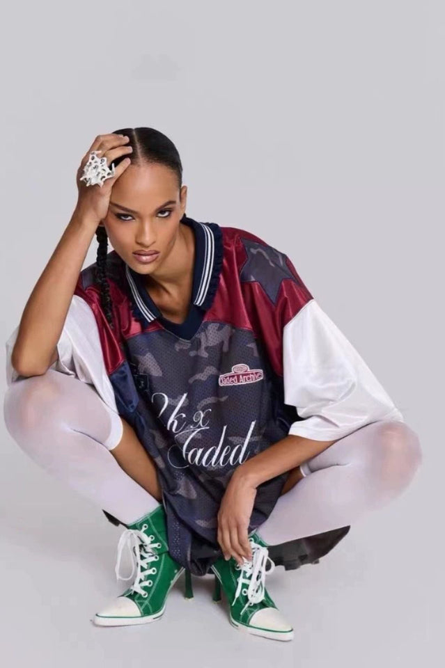 Touchdown Collar Football Shirt | Dress In Beauty