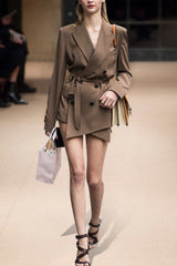 Belted Double-breasted Blazer | Dress In Beauty