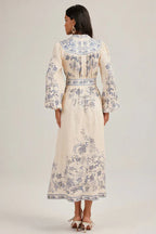 Melody Patterned Print Maxi Dress - View 6 | TEVQA