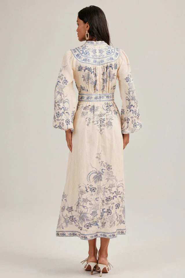 Melody Patterned Print Maxi Dress - View 6 | TEVQA