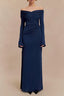 Therese Off Shoulder Ruched Maxi Dress - TEVQA