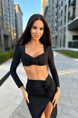 Rose High Split Maxi Dress | Dress In Beauty