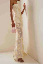 Strapless floral maxi dress - View 6 | TEVQA