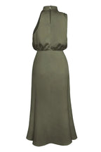 Satin Halter Neck Midi Dress - View 50 | TEVQA
