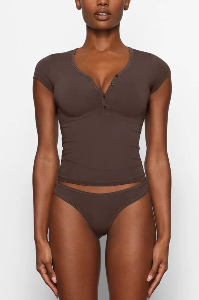 New Vintage Henley T-Shirt | Dress In Beauty