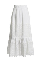 White lace maxi skirt set with cropped top - View 9 | TEVQA