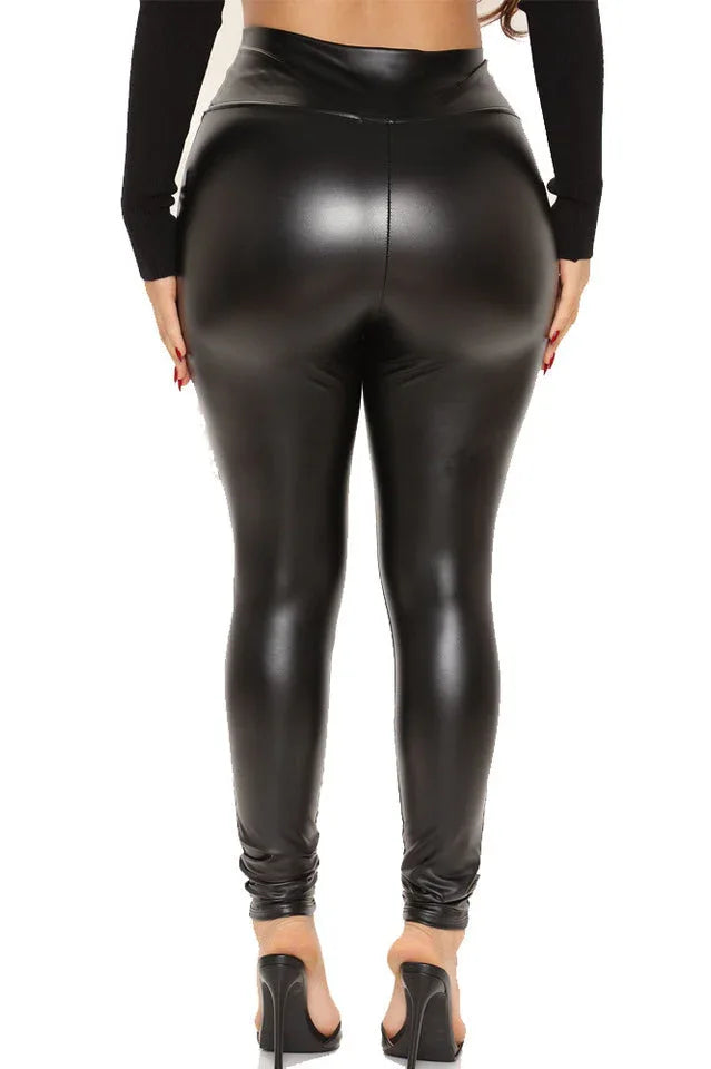 Faux leather leggings - View 10 | TEVQA