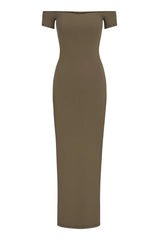 SKIMS Soft Lounge Off-Shoulder Slip Dress | Dress In Beauty