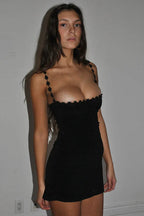 Tayna Black Mini Dress - TEVQA