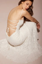 Joan Lace Up Back Maxi Dress - View 6 | TEVQA