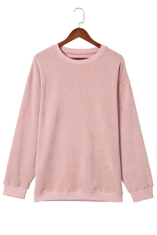 Round Neck Dropped Shoulder Sweatshirt | Dress In Beauty