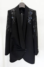 Kallie Sequin Embellished Blazer Mini Dress - View 15 | TEVQA