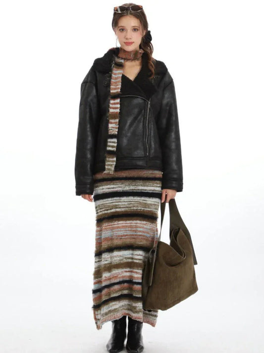 Oversized Faux Shearling Aviator Jacket - TEVQA