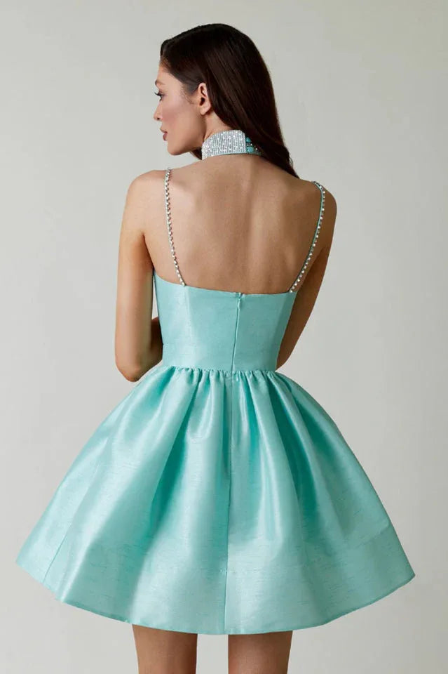 Crystal Strap Mini Skater Dress Secondary image
