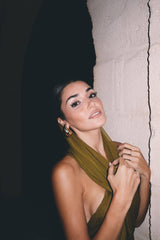 Carleigh Ruche Maxi Dress With Headscarf | Dress In Beauty