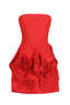 Strapless 3D Flower Mini Dress - TEVQA