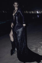 Cut Out Backless Gown - TEVQA