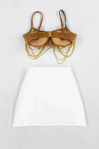 Pearl Embellished Chain Set - View 6 | TEVQA