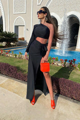 Gathered Single Shoulder Dress | Dress In Beauty