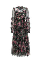 Floral Chiffon A-Line Dress - View 13 | TEVQA