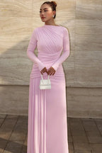 Casey Asymmetric Ruched Bodice Maxi Dress - View 7 | TEVQA
