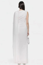 Aubrie Draped Cape Maxi Dress - TEVQA