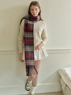 British Heritage Wool Blend Plaid Scarf