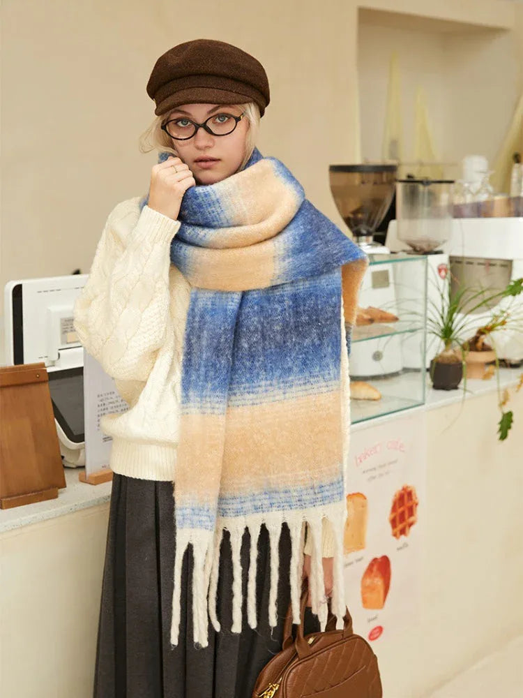 Oversized gradient scarf - View 12 | TEVQA