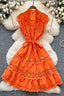 Livia Embroidered Lace Tiered Mini Dress - View 9 | TEVQA