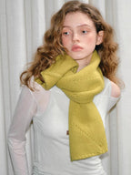 100% Wool Reversible Button Scarf - View 2 | TEVQA