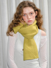 100% Wool Reversible Button Scarf - View 3 | TEVQA