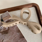 Large 4.6 Inch Matte Bow Hair Claw Clip - Lightweight Strong Hold - TEVQA