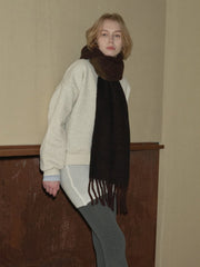 Soft 35% Wool Blend Oversized Scarf