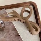 Large 4.6 Inch Matte Bow Hair Claw Clip - Lightweight Strong Hold - TEVQA
