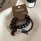 Chic hair ties with heart, bead, and bow charms - View 8 | TEVQA