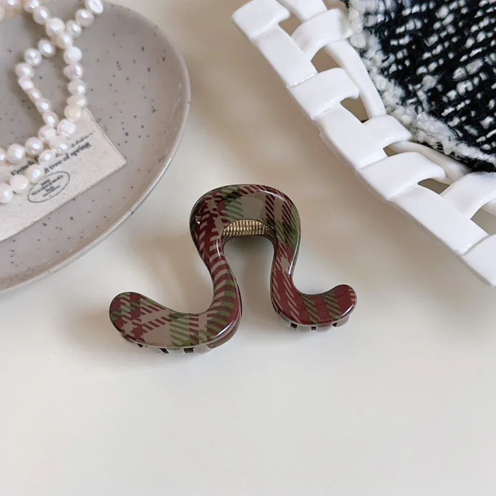 Holiday Plaid Acetate Hair Clip Collection - View 12 | TEVQA