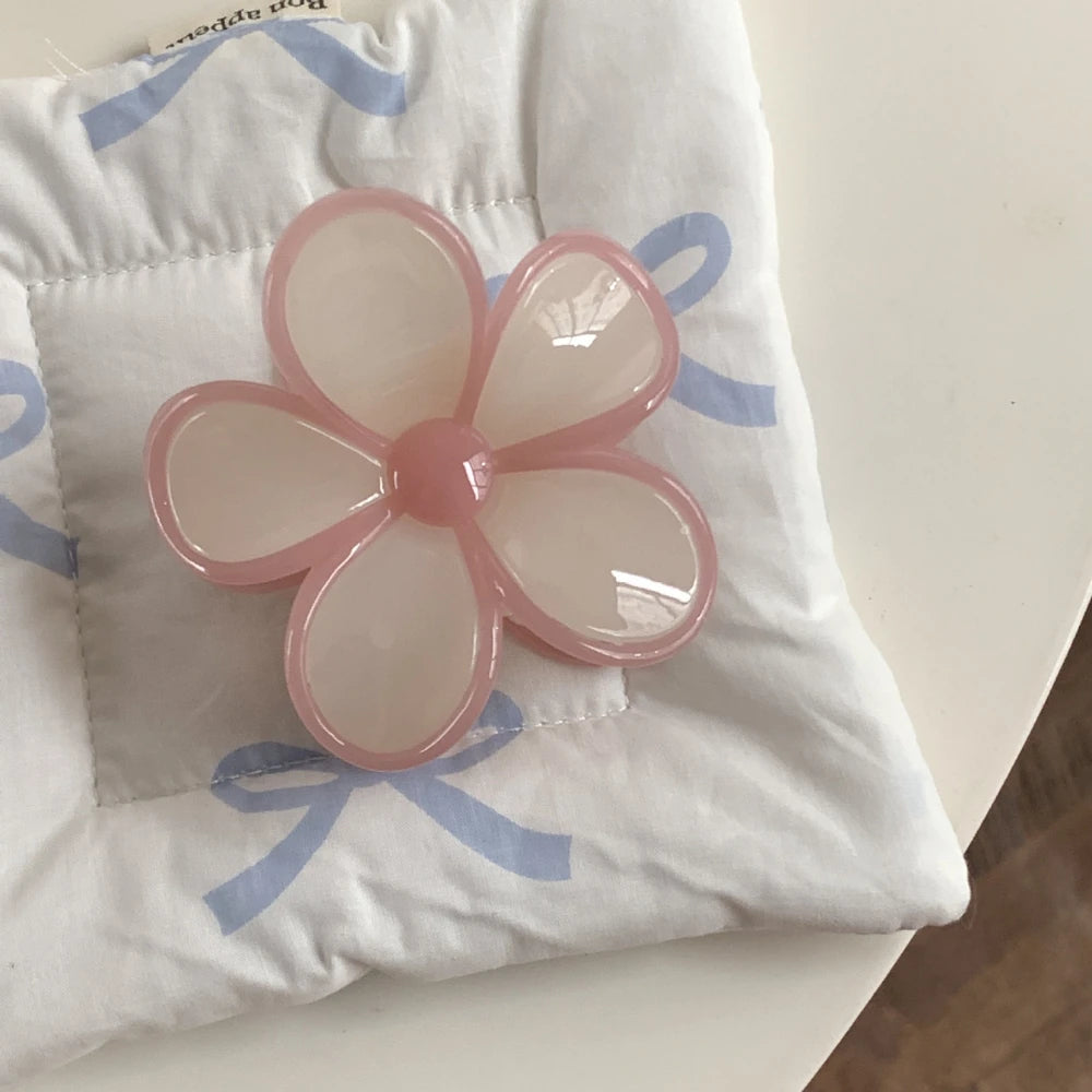 Elegant 3D Plumeria Flower Hair Claw (3.1 Inch)