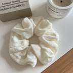Textured Knit Hair Scrunchie - TEVQA