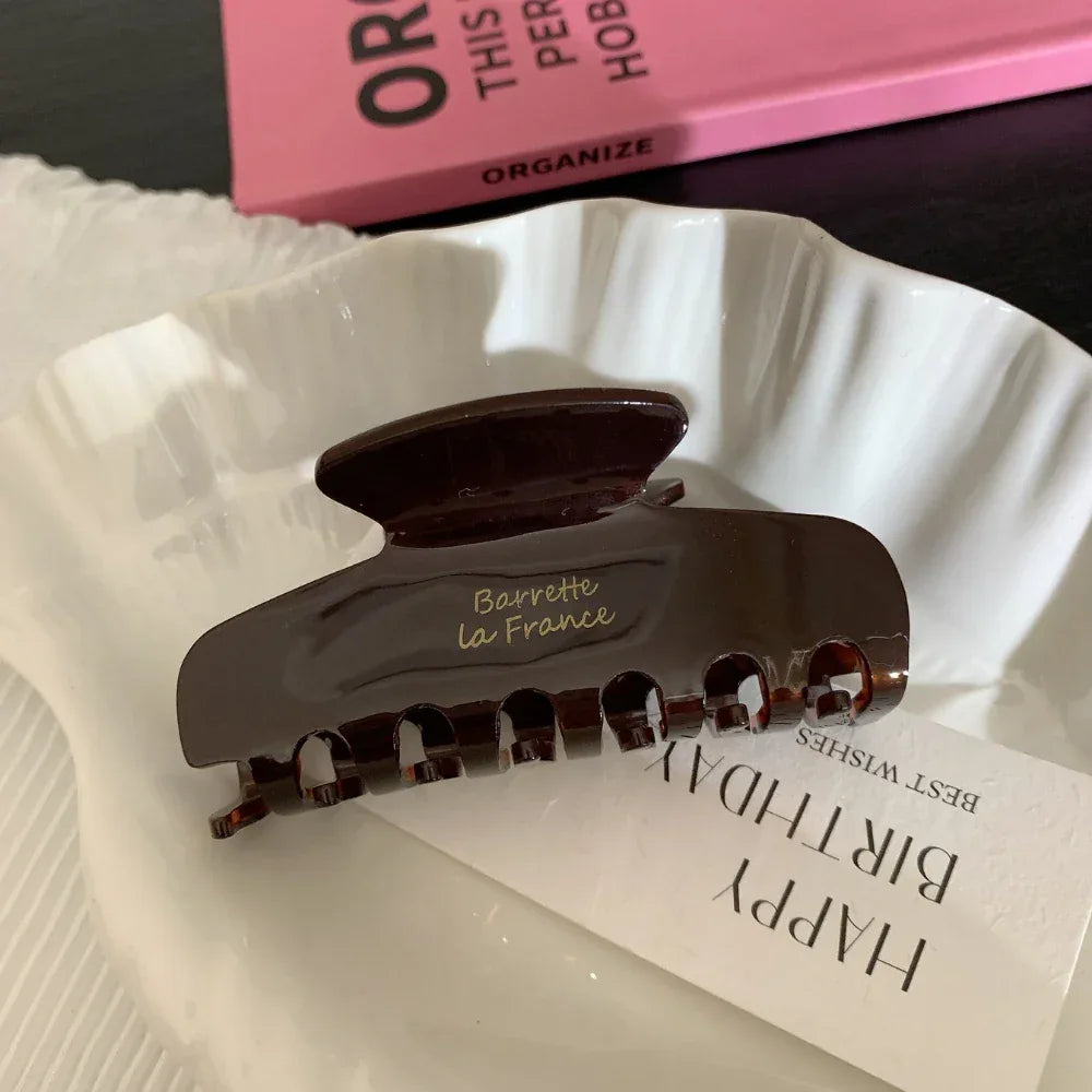 French Design Acetate Hair Claw Clip - View 9 | TEVQA