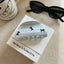 Medium Acetate Hair Claw Clip with Blue Stripe and Bow Print - View 6 | TEVQA