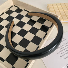 Classic Padded Faux Leather Headband - 0.8 Inch Wide