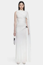 Aubrie Draped Cape Maxi Dress - TEVQA