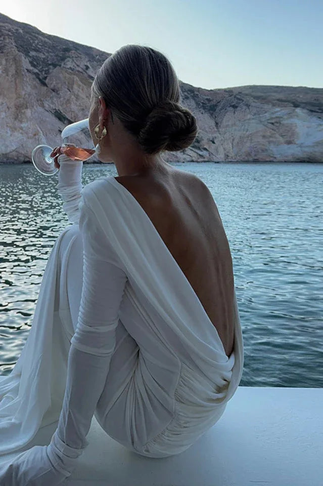 Long Sleeve Maxi Dress - View 8 | TEVQA