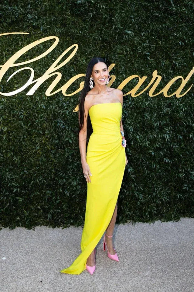 Floral Strapless Evening Gown - View 8 | TEVQA