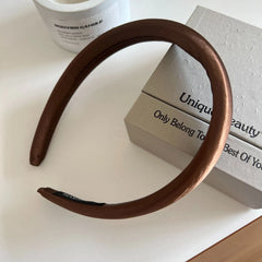 Classic Padded Satin Headband - 0.8 Inch Wide Elegant Hair Band