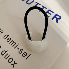 Acrylic Hair Cuff Ponytail Holder - 1.1 Inch Marbled Style