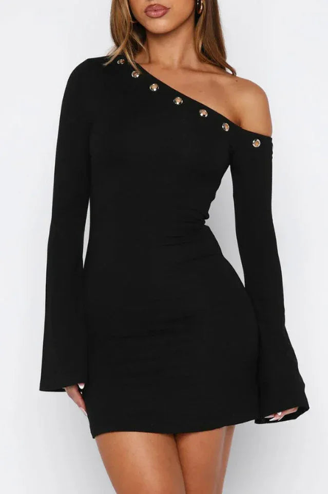 Long sleeve mini dress - View 6 | TEVQA