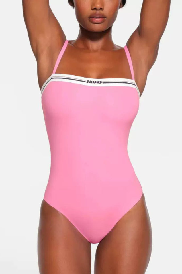 Logo Straight Neck Bodysuit | Dress In Beauty