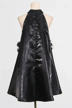 Princess mini dress with floral appliqués - View 8 | TEVQA