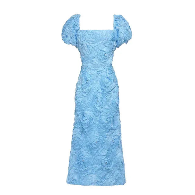 Floral Applique Midi Dress - View 11 | TEVQA